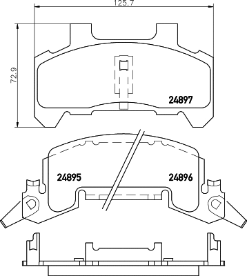 Brake Pad Set, disc brake (MDB1598)