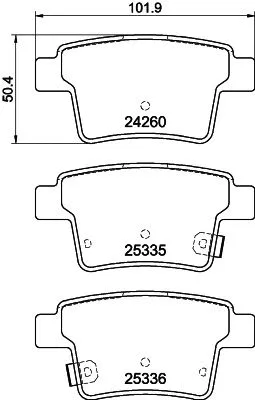 Brake Pad Set, disc brake (MDB2691)