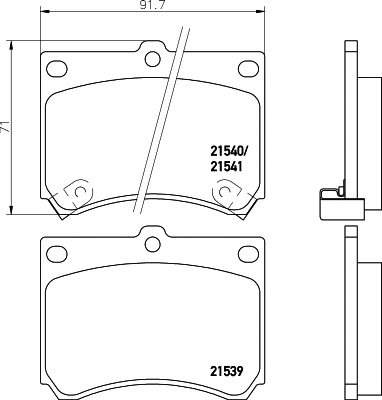 Brake Pad Set, disc brake (MDB1575)