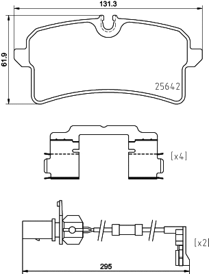Brake Pad Set, disc brake (MDB3811)