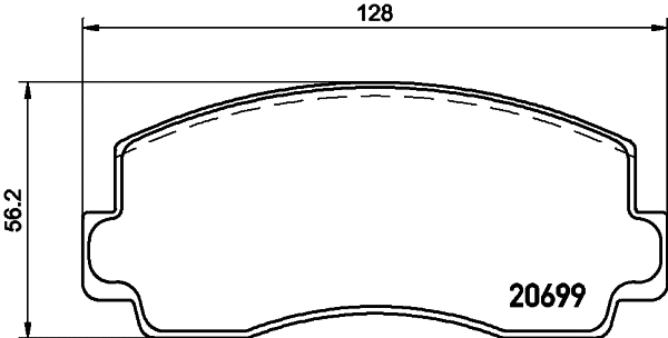 Brake Pad Set, disc brake (MDB1607)
