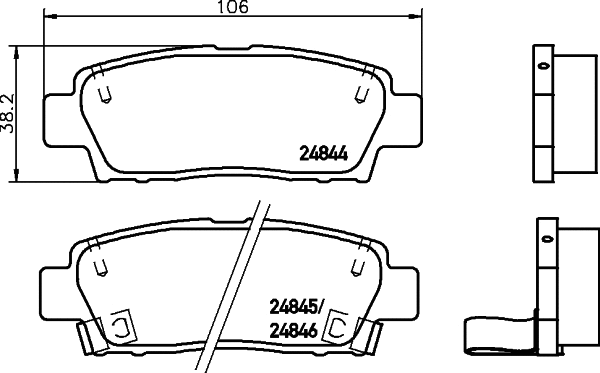 Brake Pad Set, disc brake (MDB2165)