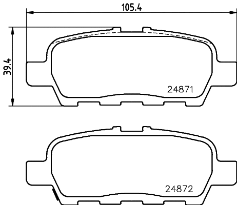 Brake Pad Set, disc brake (MDB3026)