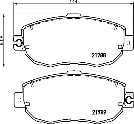 Brake Pad Set, disc brake (MDB1840)