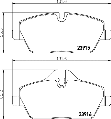 Brake Pad Set, disc brake (MDB2682)