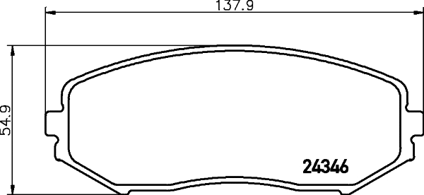 Brake Pad Set, disc brake (MDB2774)