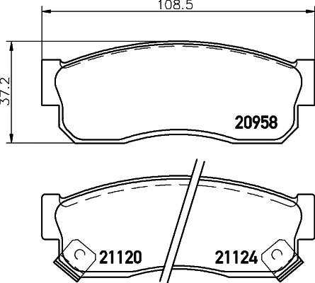 Brake Pad Set, disc brake (MDB1381)