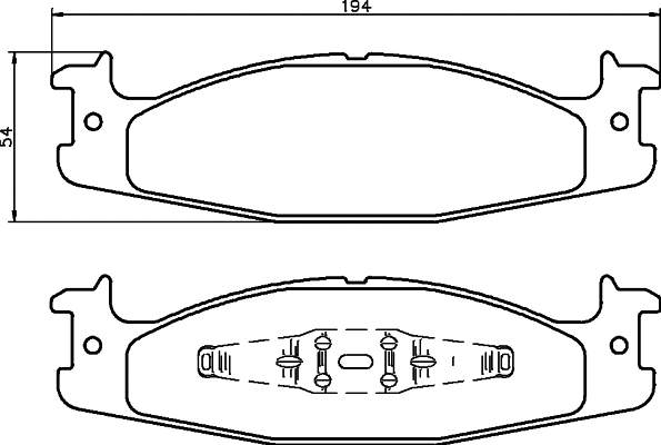 Brake Pad Set, disc brake (MDB2302)