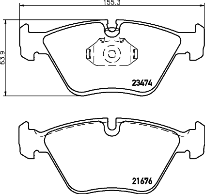 Brake Pad Set, disc brake (MDB2722)
