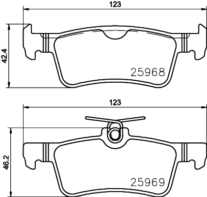 Brake Pad Set, disc brake (MDB3716)