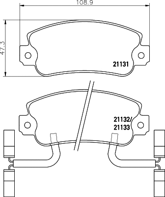 Brake Pad Set, disc brake (MDB1356)