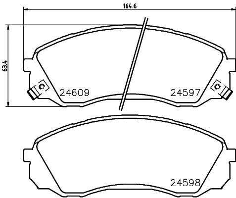 Brake Pad Set, disc brake (MDB2921)
