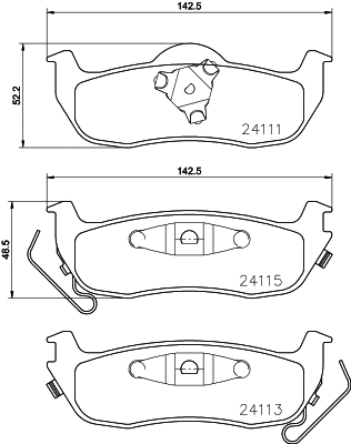 Brake Pad Set, disc brake (MDB2651)
