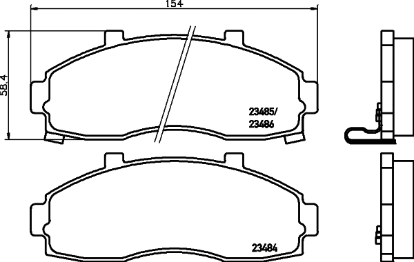 Brake Pad Set, disc brake (MDB1923)