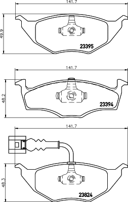 Brake Pad Set, disc brake (MDB2146)
