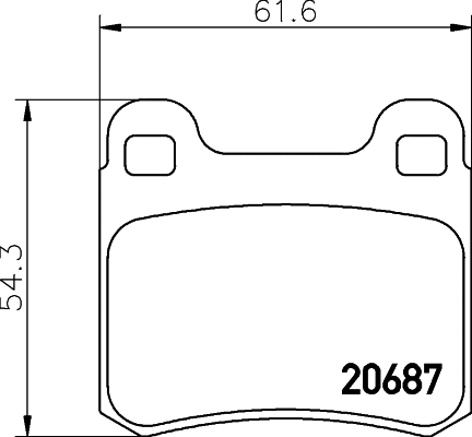 Brake Pad Set, disc brake (MDB1560)