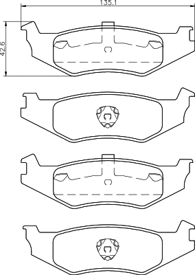 Brake Pad Set, disc brake (MDB2306)