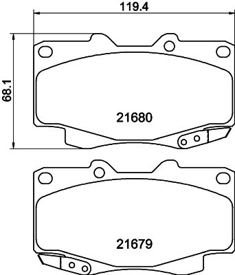Brake Pad Set, disc brake (MDB2203)