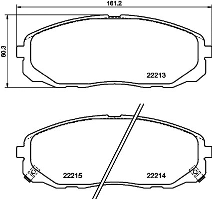 Brake Pad Set, disc brake (MDB4073)
