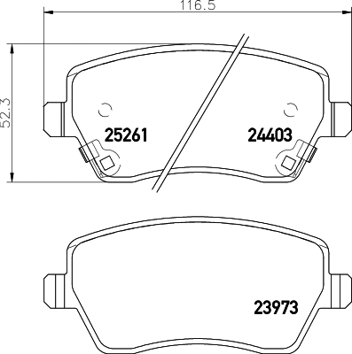 Brake Pad Set, disc brake (MDB3186)