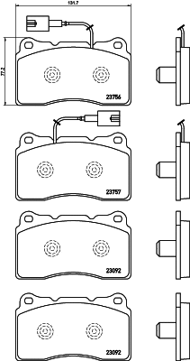 Brake Pad Set, disc brake (MDB3138)