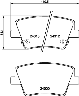Brake Pad Set, disc brake (MDB4196)