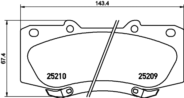 Brake Pad Set, disc brake (MDB3160)