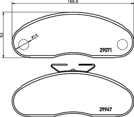 Brake Pad Set, disc brake (MDB1721)