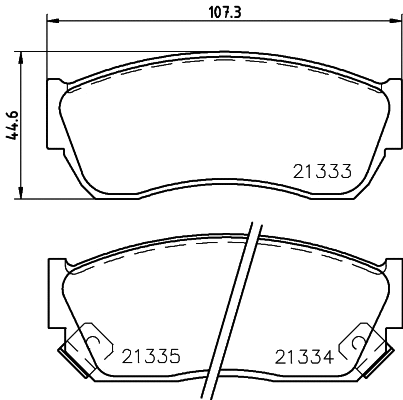 Brake Pad Set, disc brake (MDB1474)