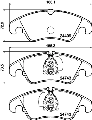 Brake Pad Set, disc brake (MDB3177)