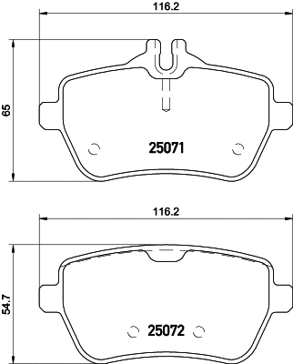 Brake Pad Set, disc brake (MDB3284)