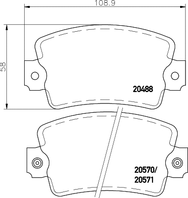 Brake Pad Set, disc brake (MDB1143)