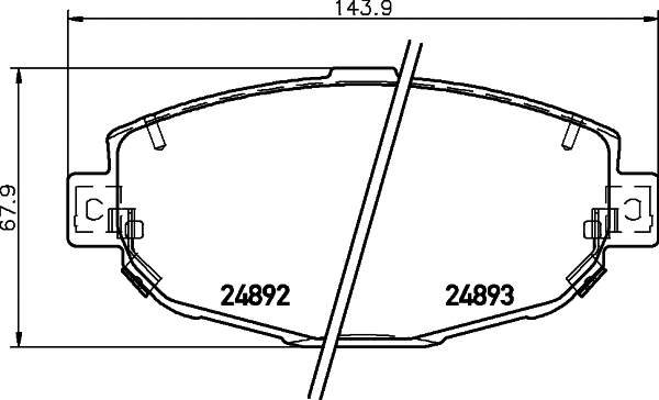 Brake Pad Set, disc brake (MDB2007)