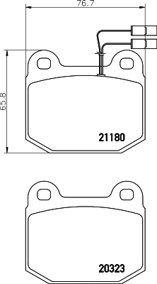 Brake Pad Set, disc brake (MDB1301)