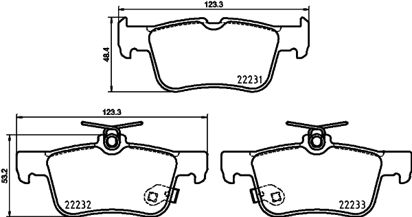 Brake Pad Set, disc brake (MDB4107)