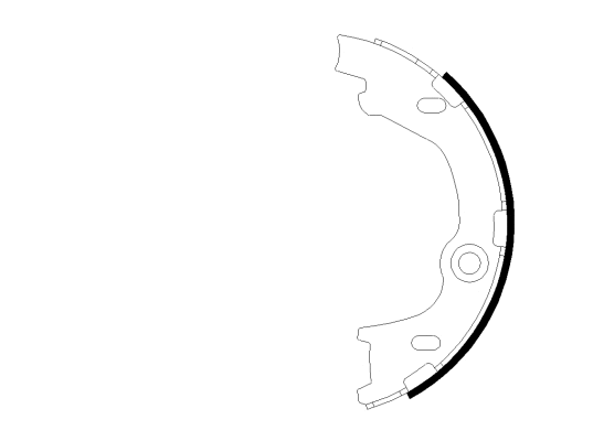 Brake Shoe Set, parking brake (MFR741)