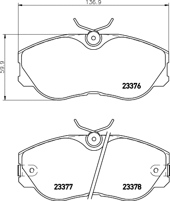 Brake Pad Set, disc brake (MDB1453)