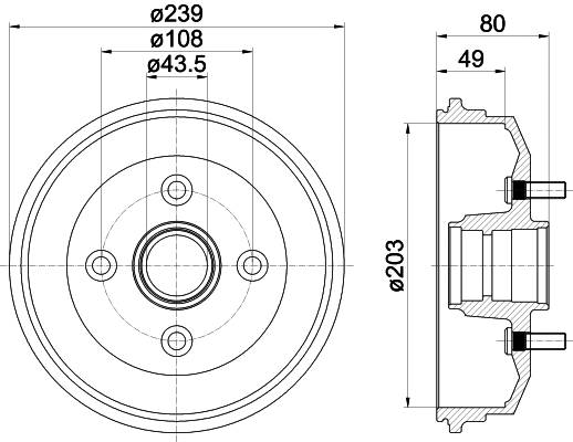 Brake Drum (MBD016)