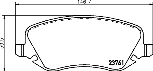 Brake Pad Set, disc brake (MDB2362)