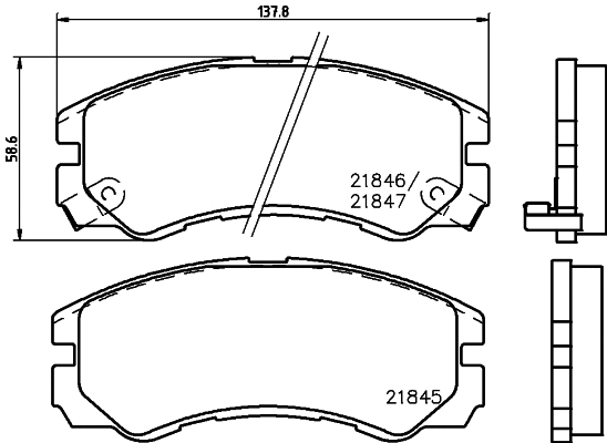 Brake Pad Set, disc brake (MDB1685)