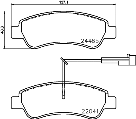 Brake Pad Set, disc brake (MDB3766)