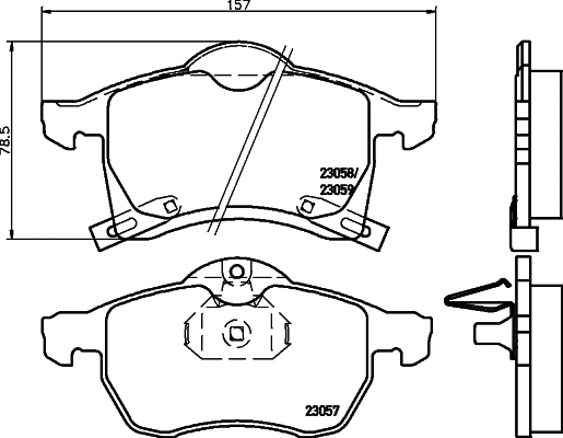 Brake Pad Set, disc brake (MDB1907)
