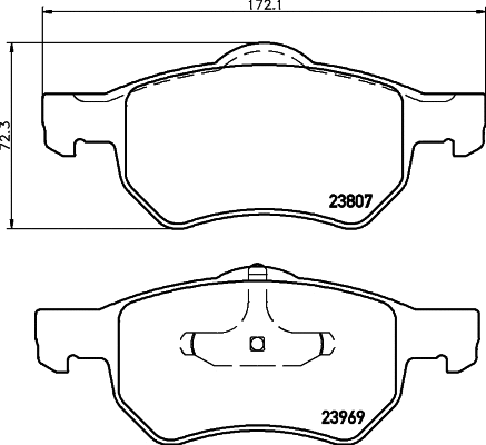 Brake Pad Set, disc brake (MDB2565)