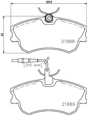 Brake Pad Set, disc brake (MDB1914)
