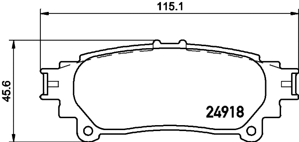 Brake Pad Set, disc brake (MDB3104)