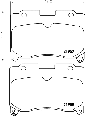 Brake Pad Set, disc brake (MDB1838)