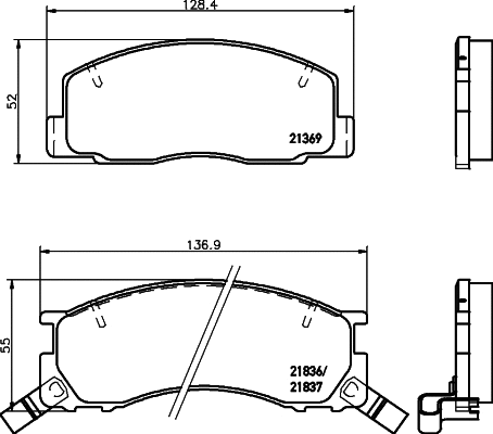 Brake Pad Set, disc brake (MDB1545)