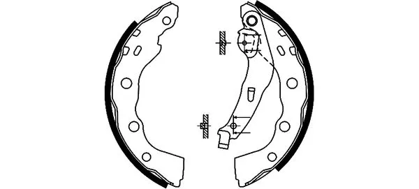 Brake Shoe Set (MFR462)