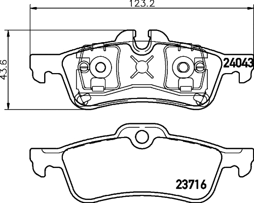 Brake Pad Set, disc brake (MDB2639)