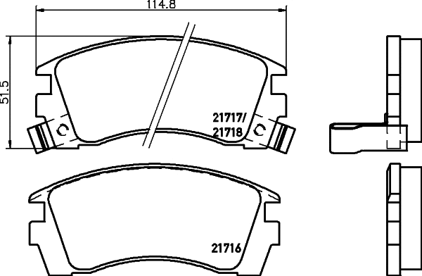 Brake Pad Set, disc brake (MDB1590)